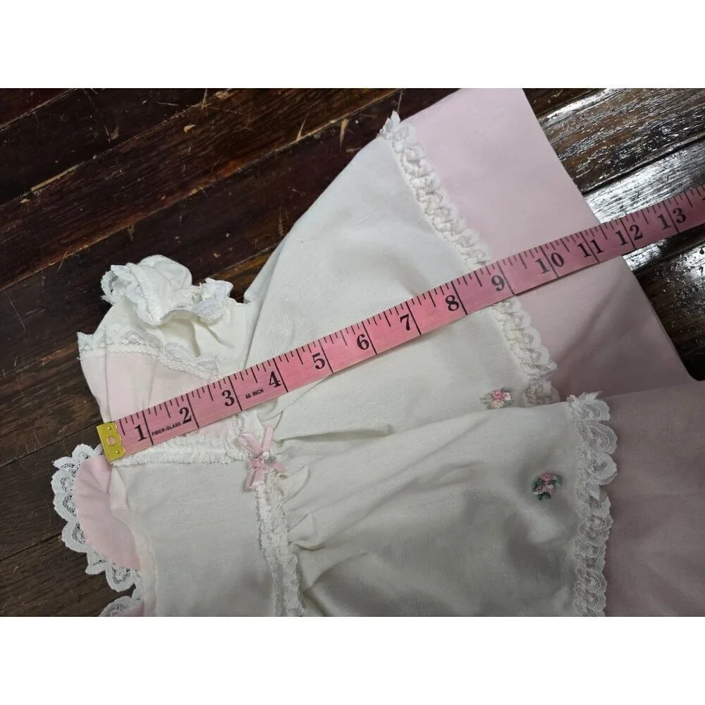 Vintage Little Precious Pink Ruffled Dress Bloomers 6 Months